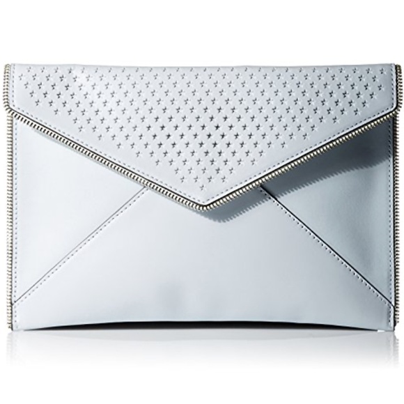 Rebecca Minkoff Leo Star Perforated Leather Envelope Clutch - Picture 1 of 9